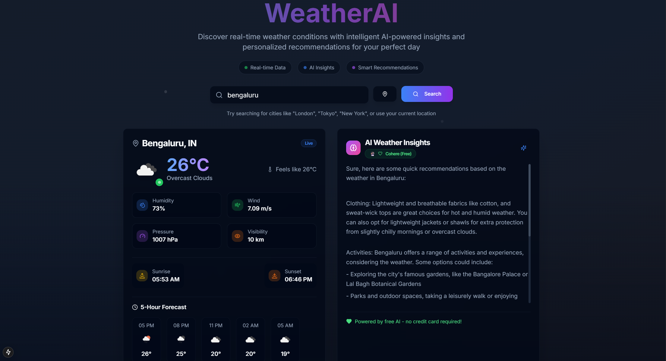 WeatherAI – Smart Weather Insights